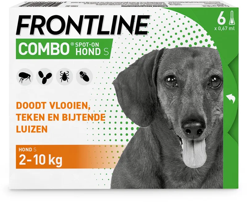 Combo - Anti vlooien- tekenmiddel - 2-10kg - Hond - Vlooiendruppels - 6 pipetten von Frontline – Produktfoto