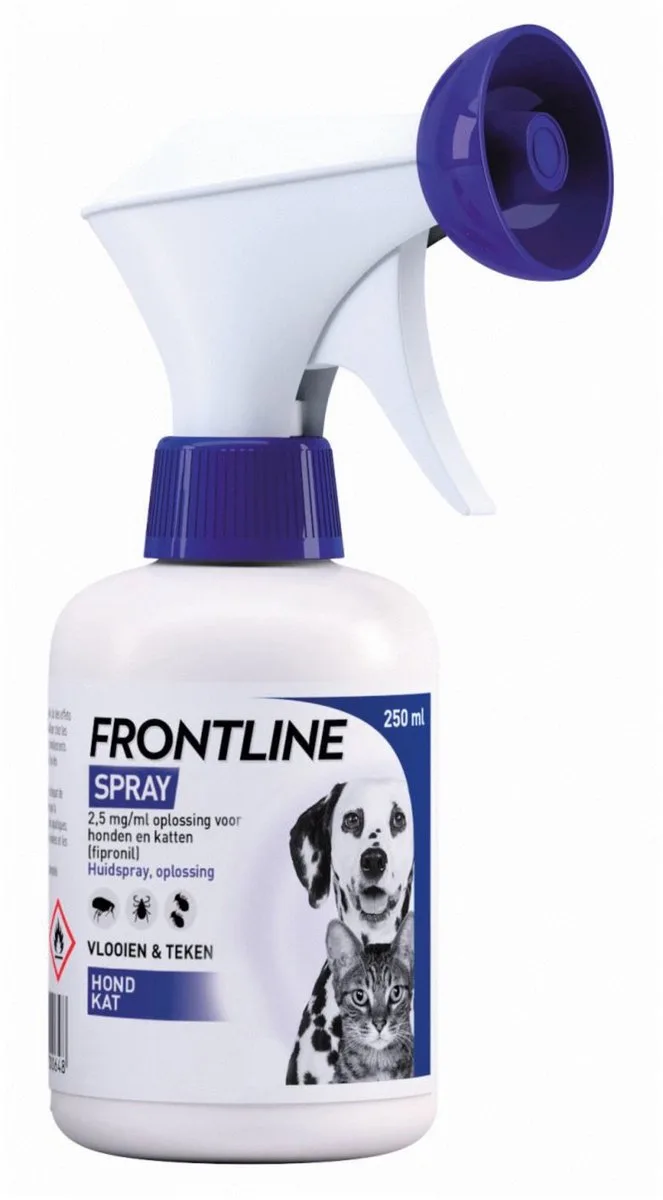 Spray Anti Vlooienmiddel en Tekenmiddel Hond en Kat - 250 ml von Frontline – Produktfoto