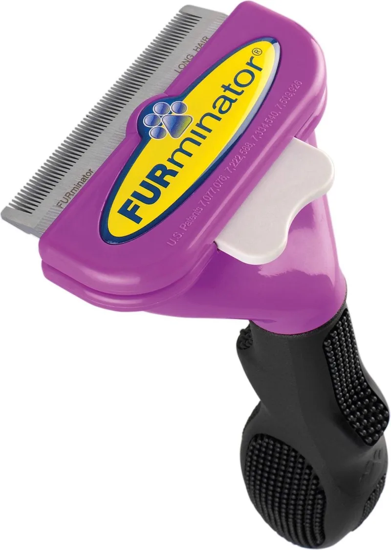 Kat Langharig - Kattenborstel - L fra FURminator i Lilla – produktbillede
