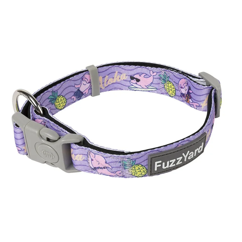 Aloha Dolphins Hondenhalsband van FuzzYard – productfoto