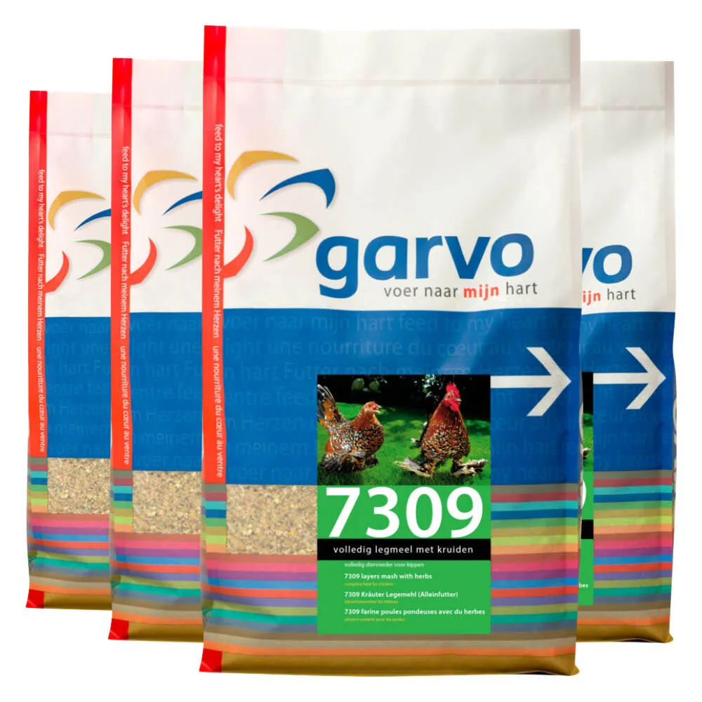 4x Garvo Kippenvoer Volledig Legmeel met Kruiden 4 kg från Garvo – produktbild