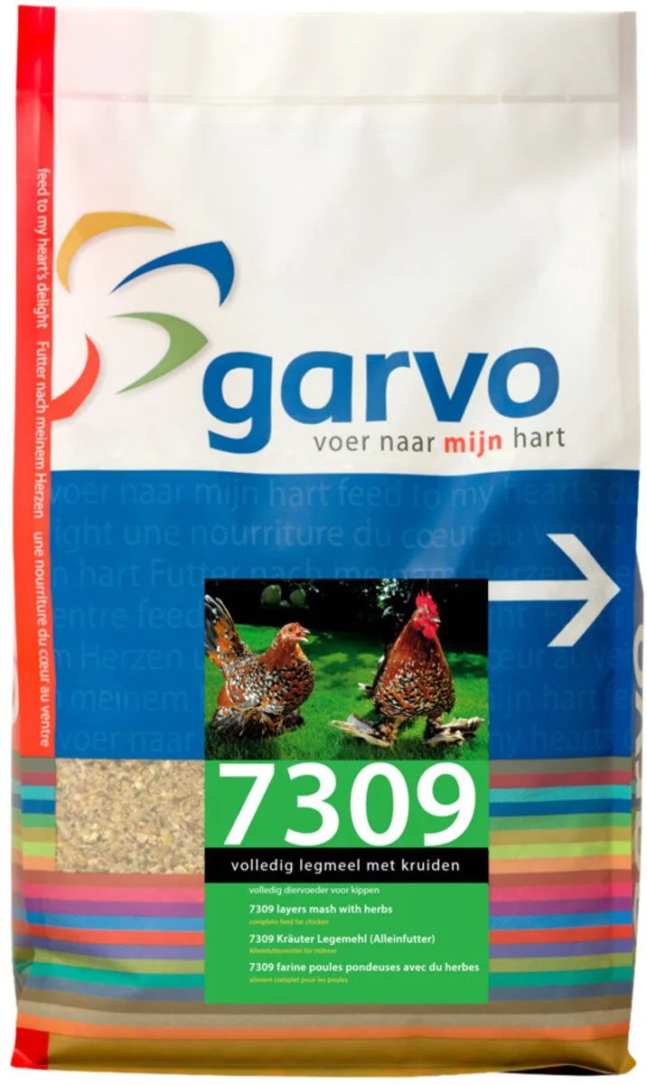 Kippenvoer Volledig Legmeel met Kruiden - 4 kg de Garvo – photo produit