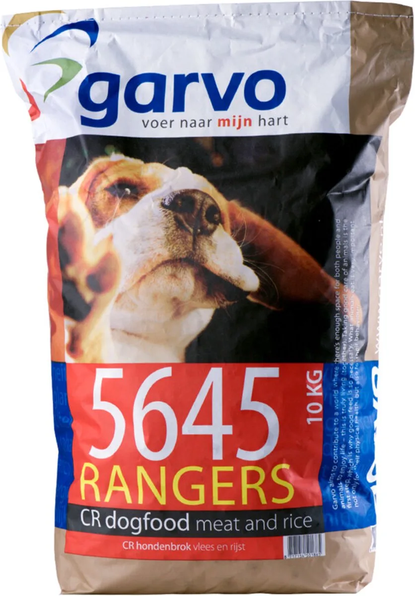 Rangers Hondenbrok Vlees en Rijst 10 kg van Garvo – productfoto