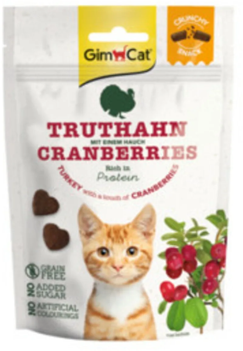 12x GimCat Crunchy Kattensnack Kalkoen - Cranberry 50 gr by GimCat – product photo