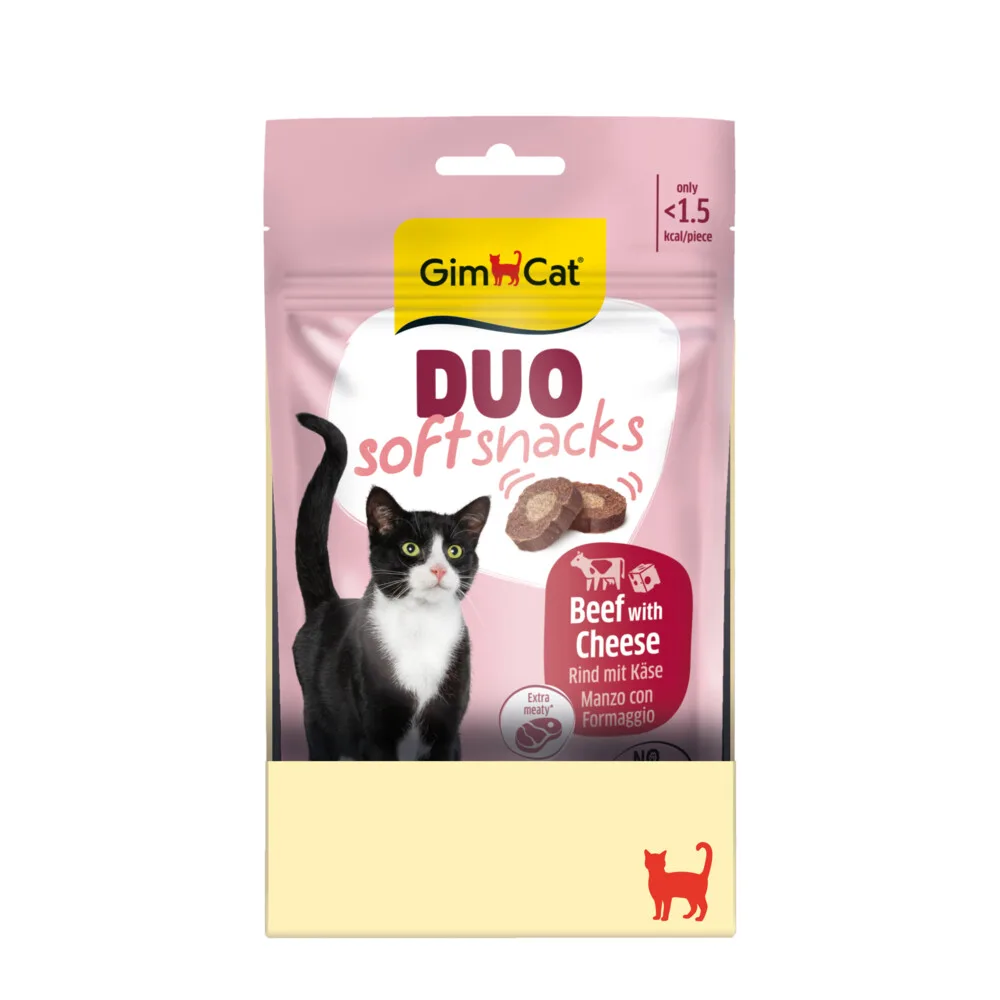 12x GimCat Duo Kattensnack Rund & Kaas 50 gr van GimCat – productfoto