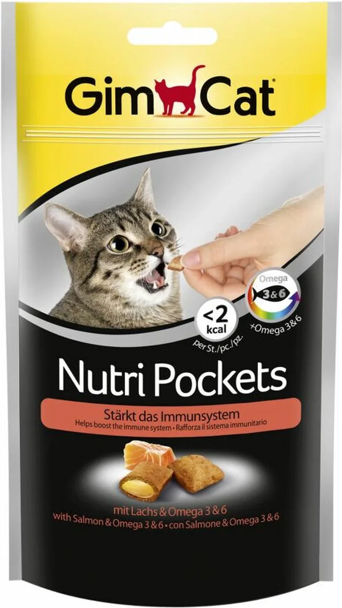 12x GimCat Nutri Pockets Zalm - Omega3&6 60 gr van GimCat – productfoto