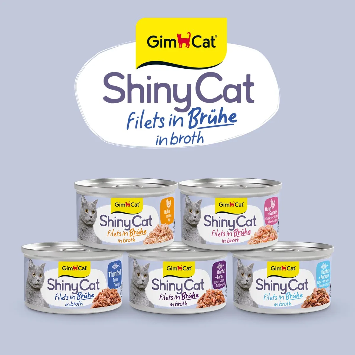 24x GimCat Kattenvoer Nat ShinyCat Filets in Bouillon Kip & Garnalen 70 gr de GimCat – photo produit