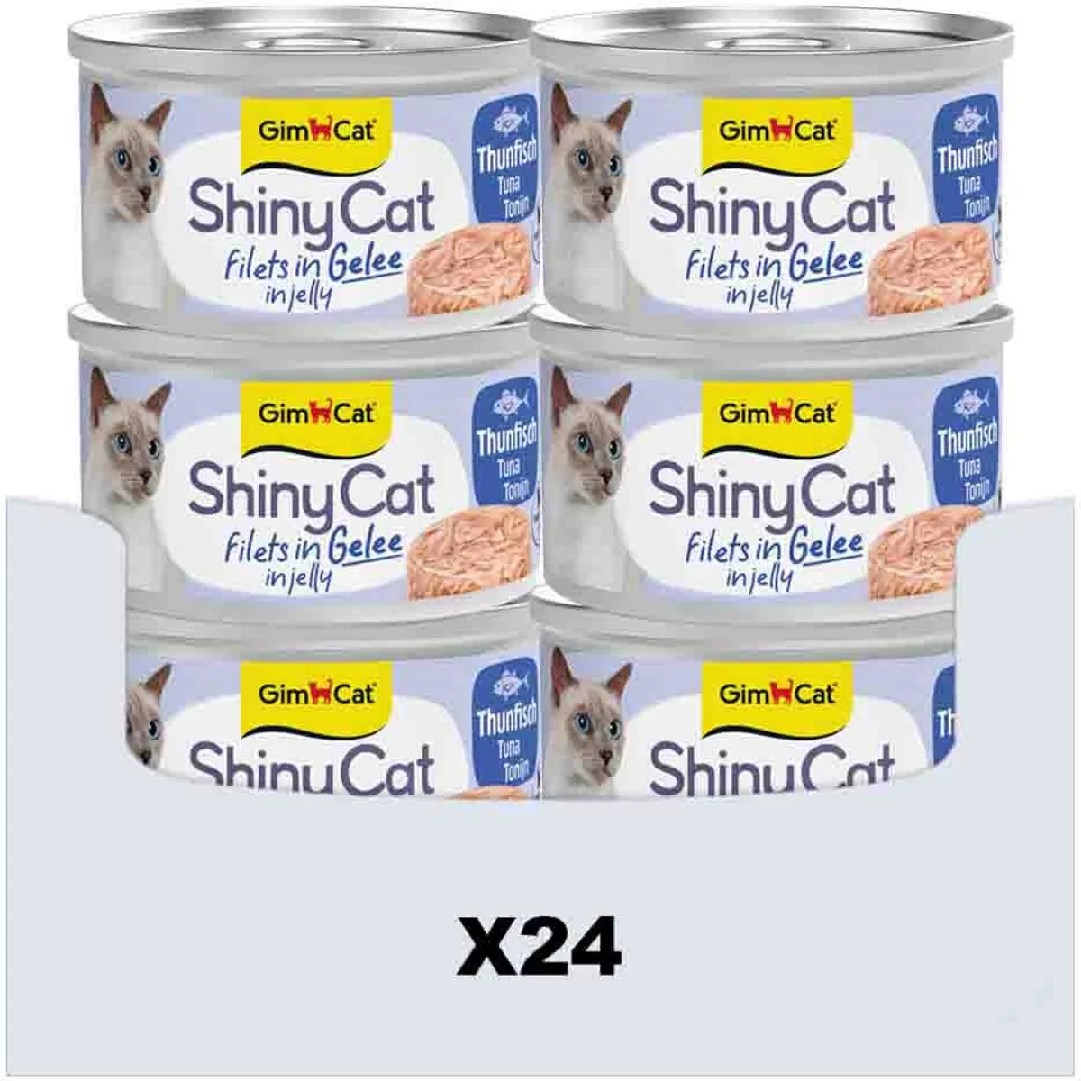 24x GimCat Kattenvoer Nat ShinyCat Filets in Jelly Tonijn 70 gr von GimCat – Produktfoto
