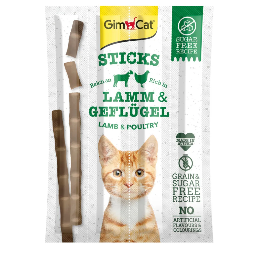 24x GimCat Sticks Gevogelte & Lam 4 stuks van GimCat – productfoto