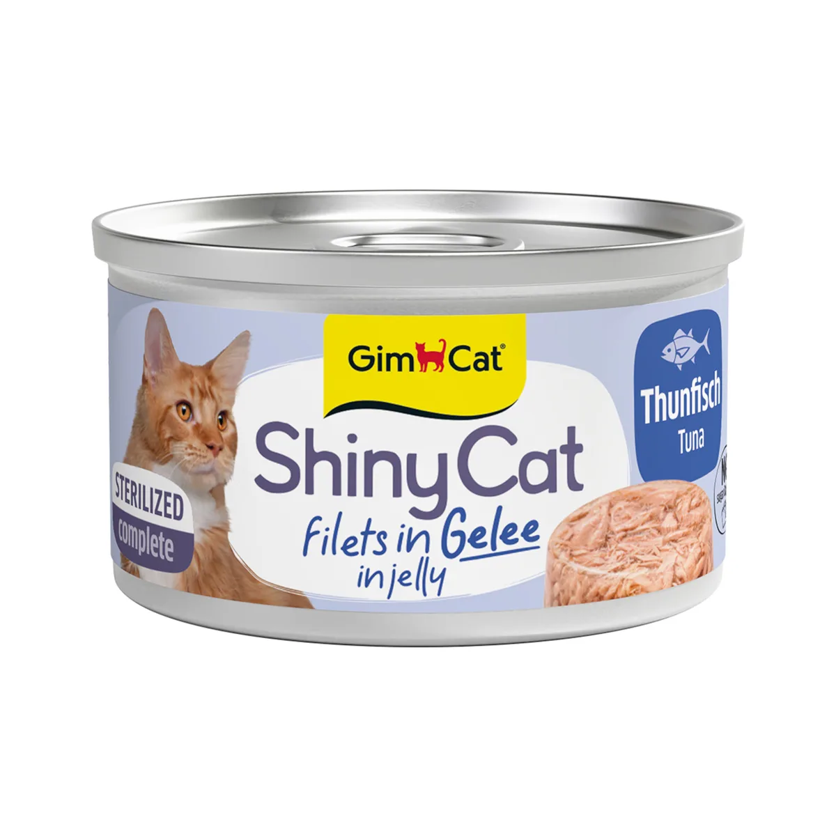 24x70g GimCat ShinyCat Sterilized Gelei Tonijn Kattenvoer nat van GimCat – productfoto