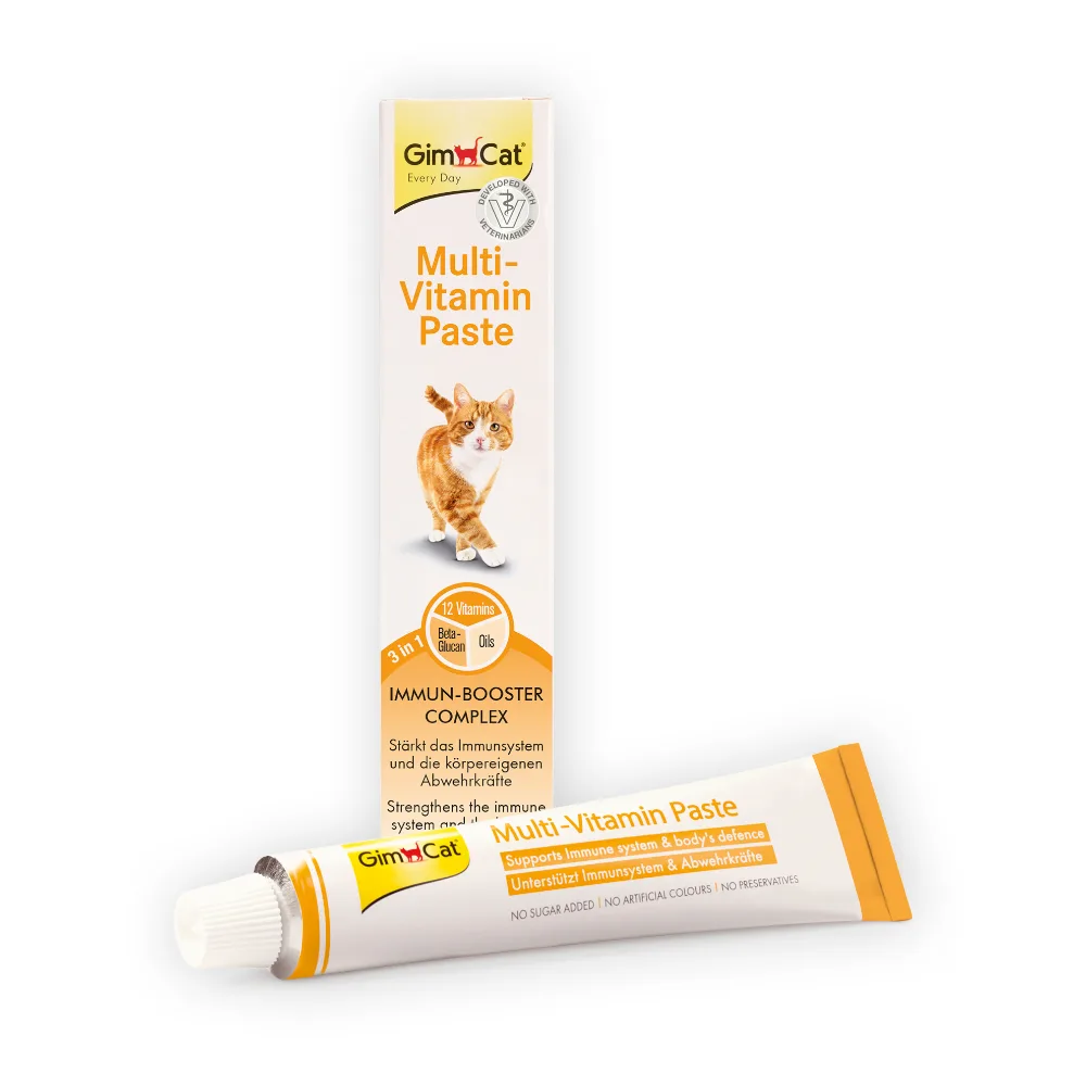 2x200g GimCat Multi-Vitamin Pasta Kattensnack de GimCat – photo produit