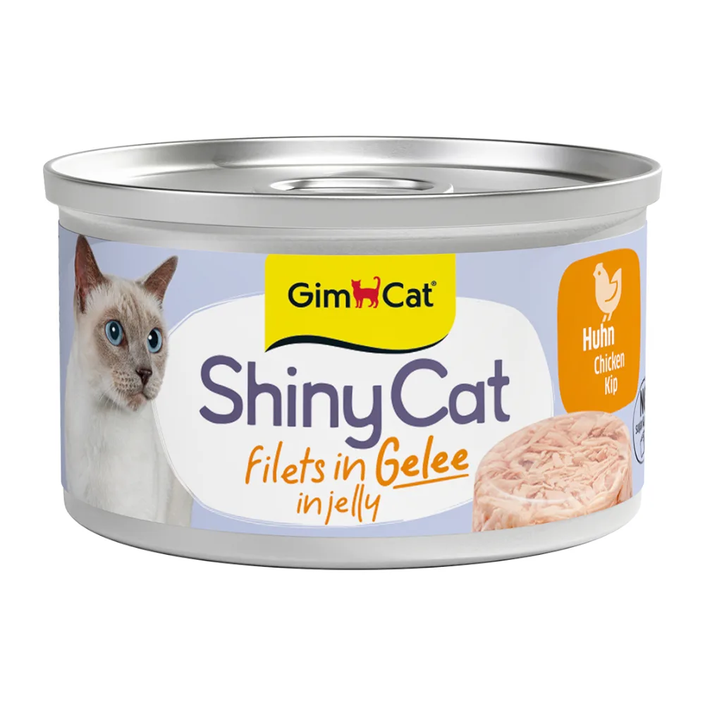 6x70g ShinyCat in Gelei Kip GimCat Kattenvoer by GimCat – product photo
