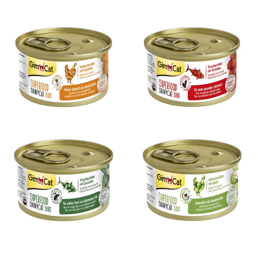 6x70g Superfood ShinyCat Duo (4 soorten) GimCat Kattenvoer by GimCat – product photo