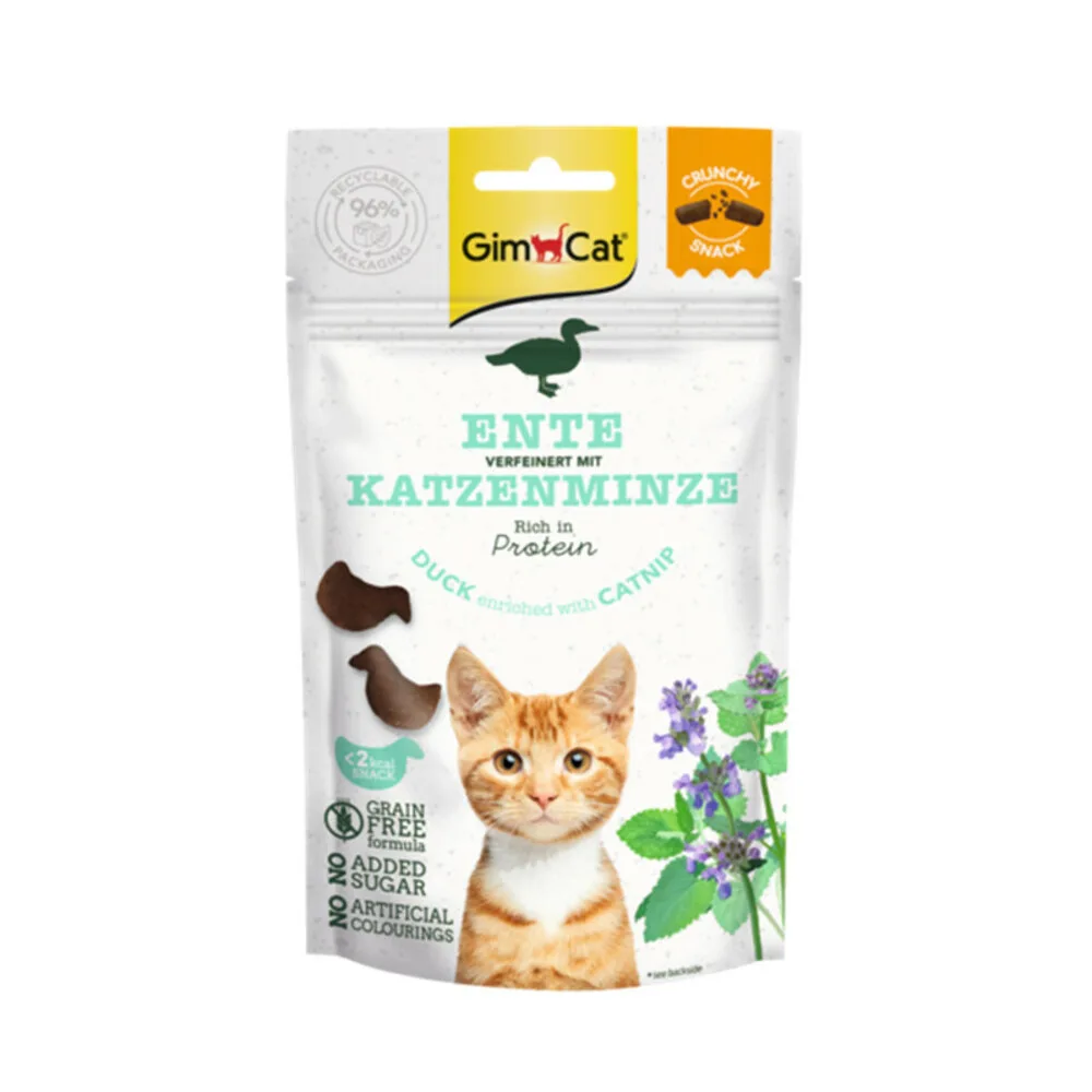 Crunchy Kattensnack Eend & Catnip 50 gr van GimCat – productfoto