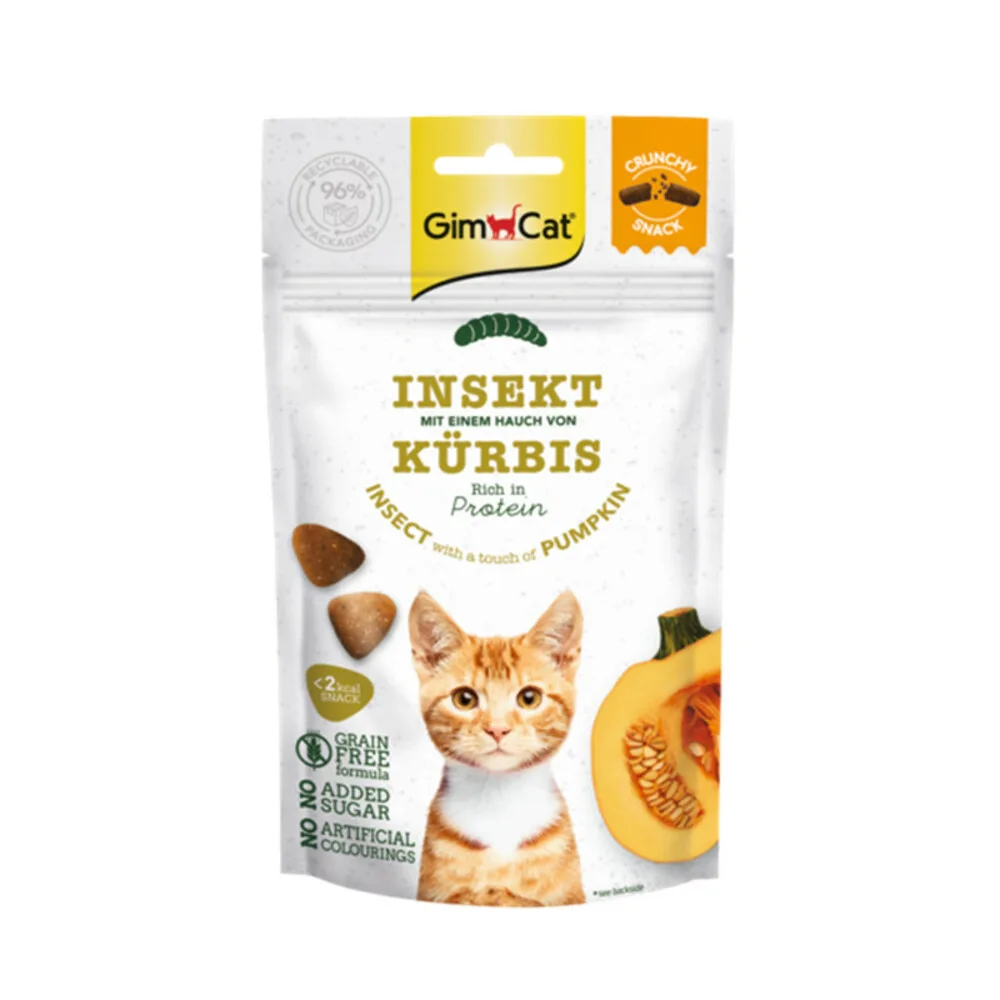 Crunchy Kattensnack Insect & Pompoen 50 gr van GimCat – productfoto