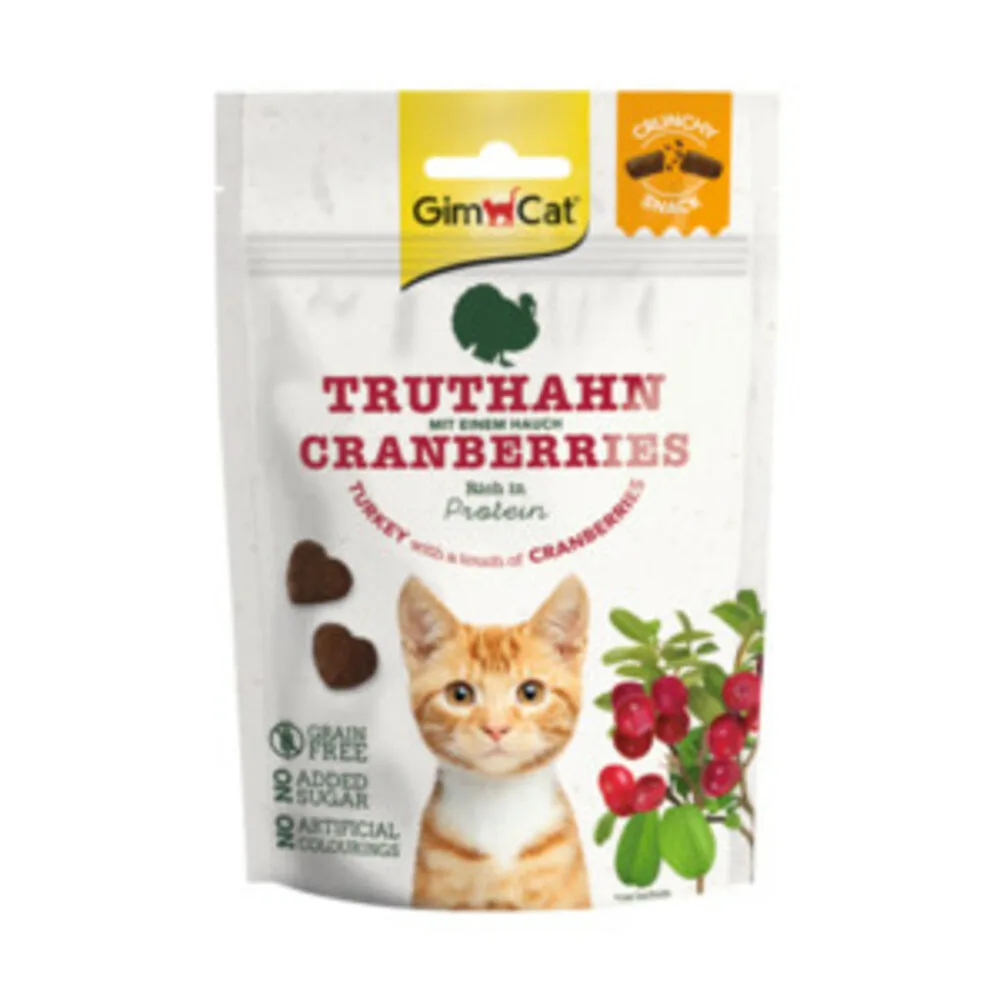 Crunchy Kattensnack Kalkoen & Cranberry 50 gr van GimCat – productfoto
