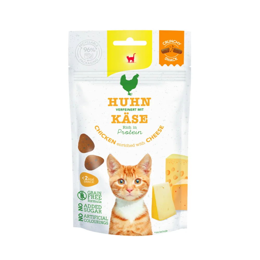 12x GimCat Crunchy Kattensnack Kip & Kaas 50 gr van GimCat – productfoto