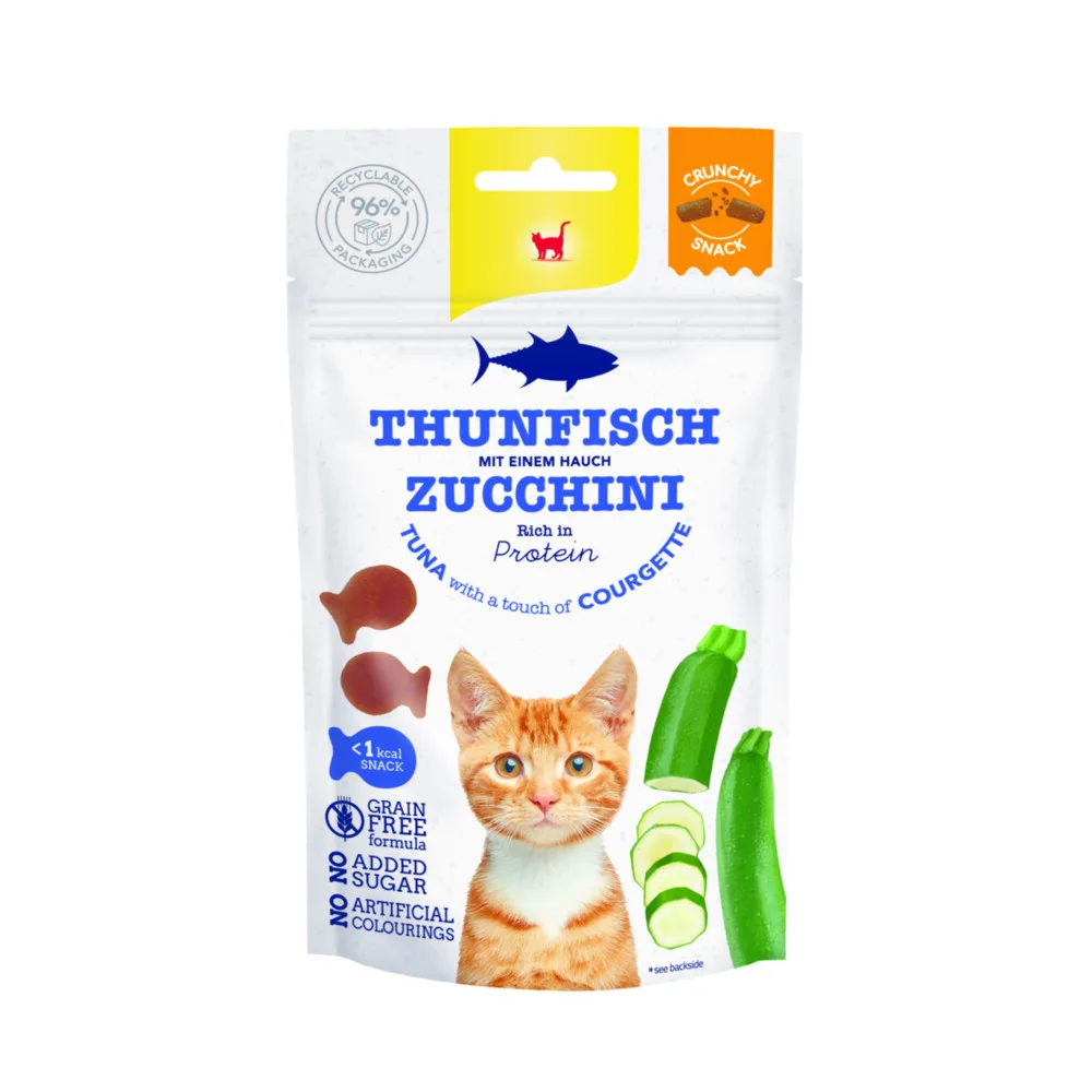 12x GimCat Crunchy Kattensnack Tonijn & Courgette 50 gr van GimCat – productfoto