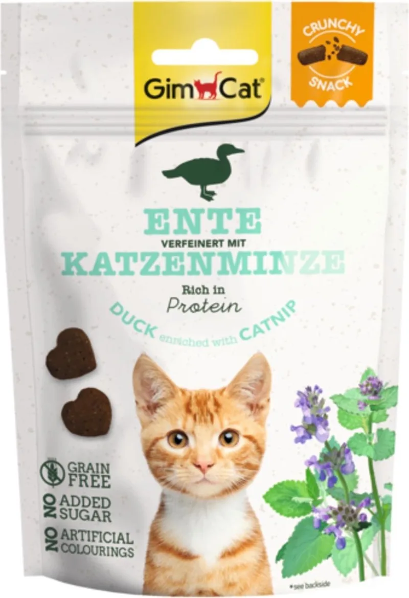Crunchy Snack 50 g - Kattensnack - Eend&Kattenkruid von GimCat – Produktfoto