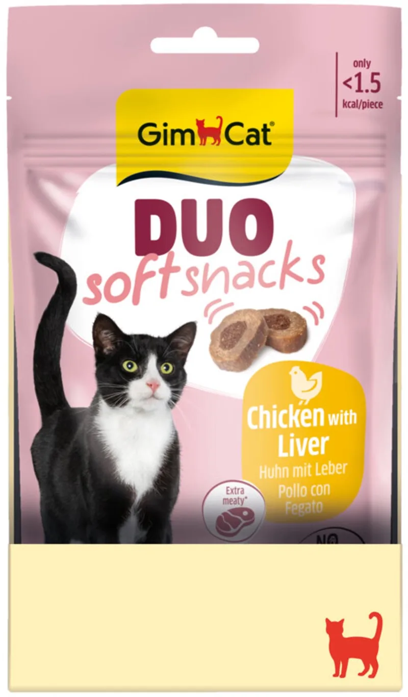 Duo Kattensnack Kip & Lever - 12 x 50 gr - Voordeelverpakking by GimCat – product photo