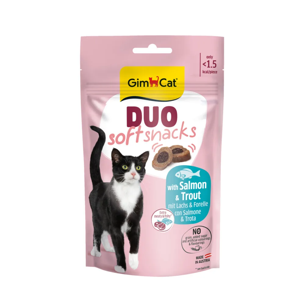 Duo Kattensnack Zalm & Forel 50 gr van GimCat – productfoto