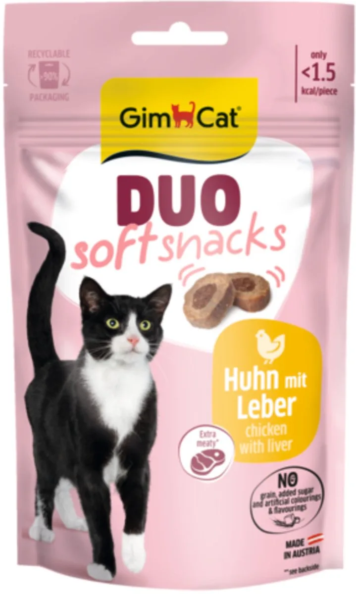 Duo Snacks - Kattensnack - Kip Lever 50 g de GimCat – photo produit