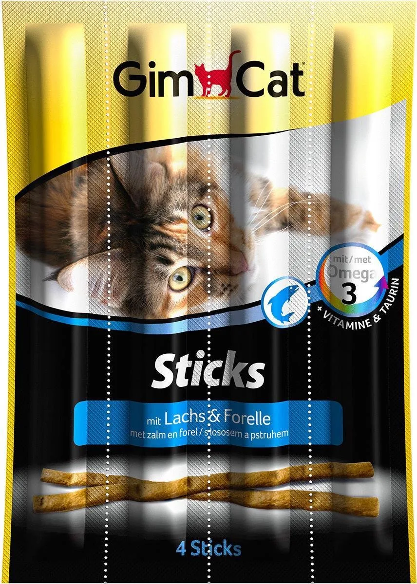 Sticks Lachs & Forelle 4 Stk. - 1 Pkg von GimCat – Produktfoto