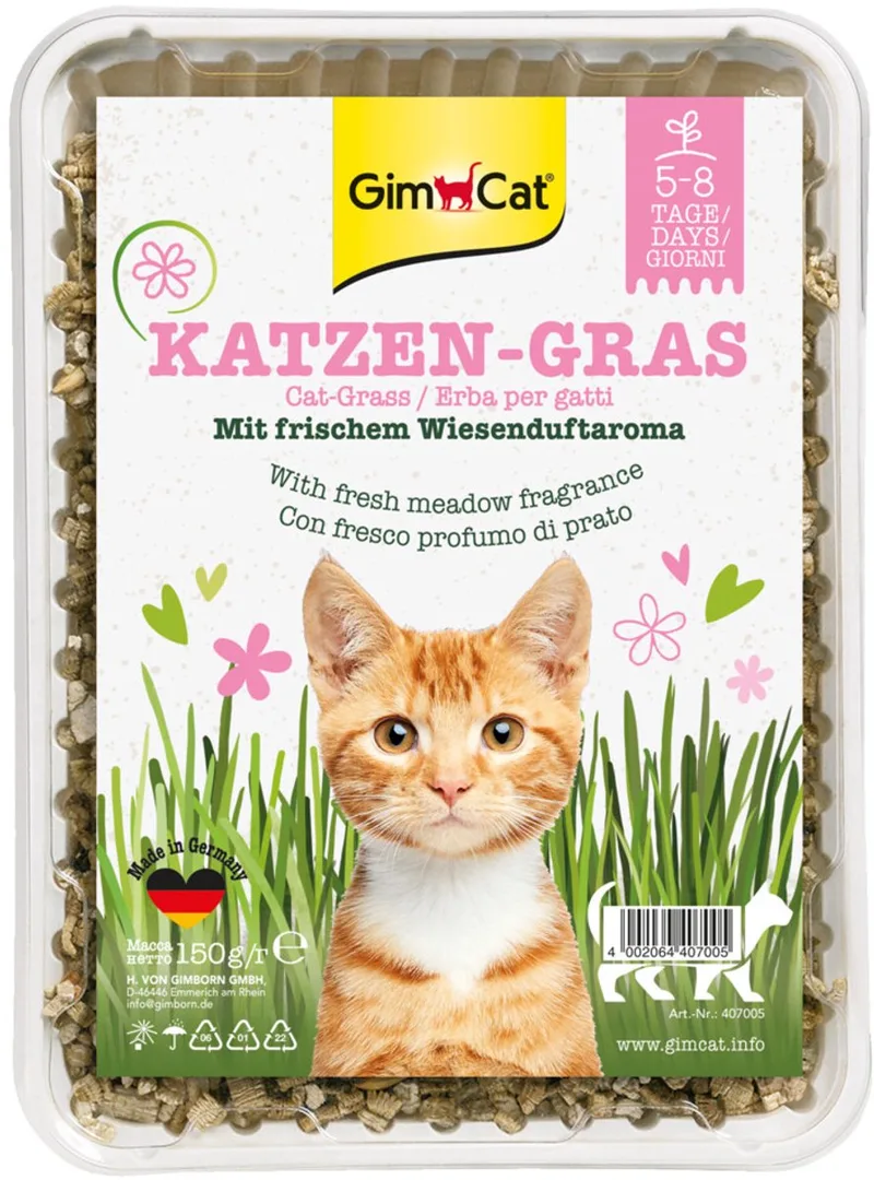 Kattengras - 12 x 150 gr - Voordeelverpakking fra GimCat – produktbillede