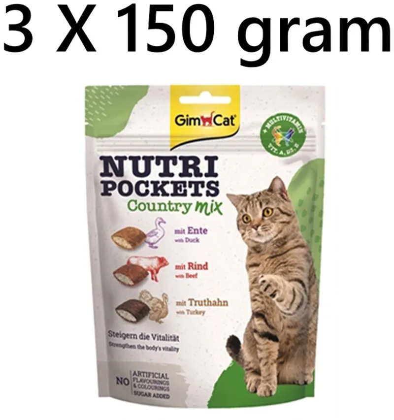 Kattensnack Country-mix - eend rund en kalkoen de GimCat – photo produit