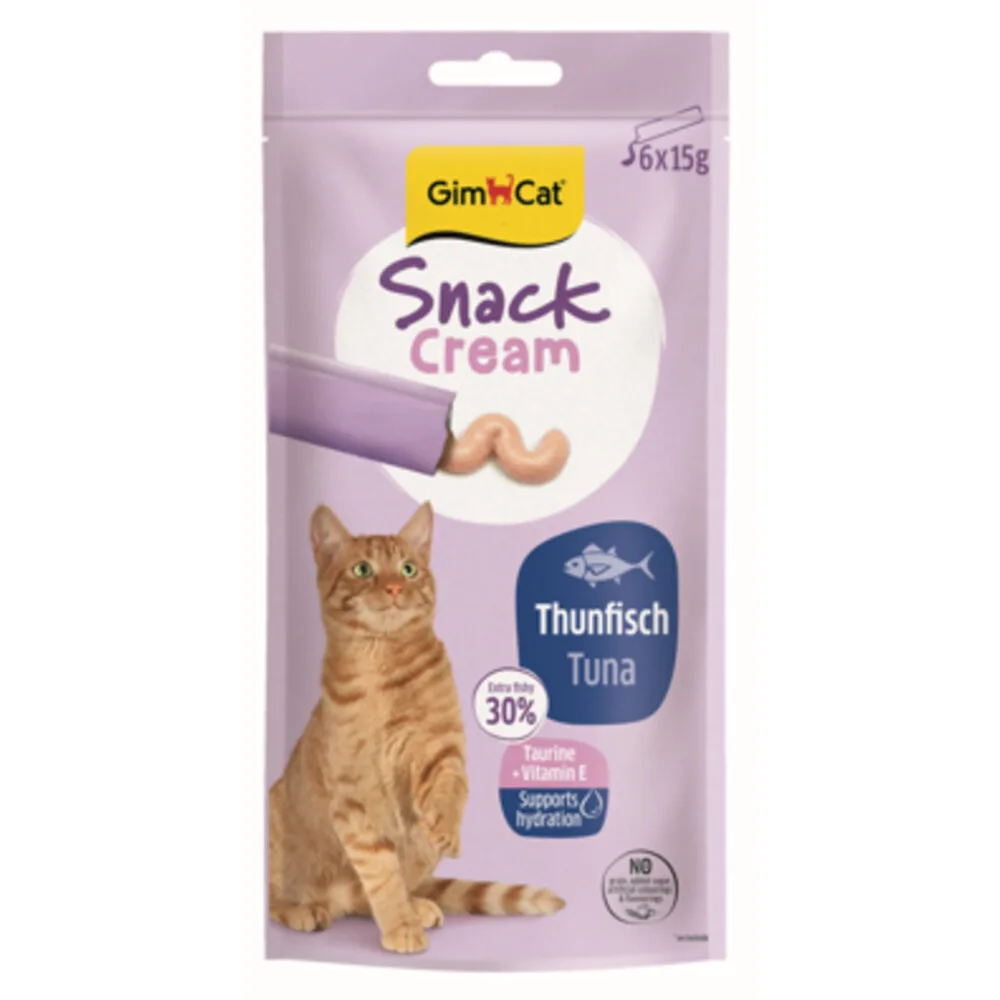 Kattensnack Cream Tonijn 6 x 15 gr van GimCat – productfoto