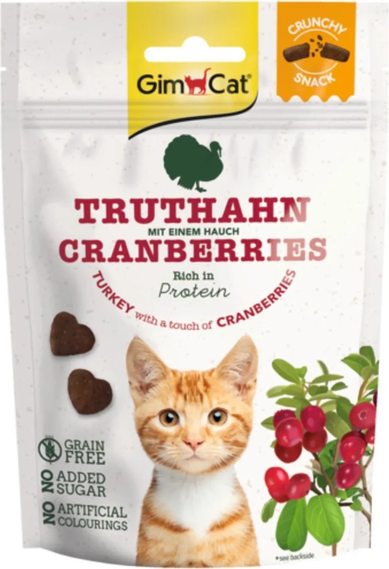 Kattensnack Crunchy Kalkoen - Cranberry 50 gr de GimCat – photo produit
