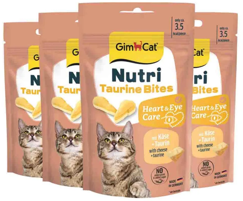 Kattensnack Nutri Taurine Bites - 4 x 40 gr - Voordeelverpakking von GimCat – Produktfoto