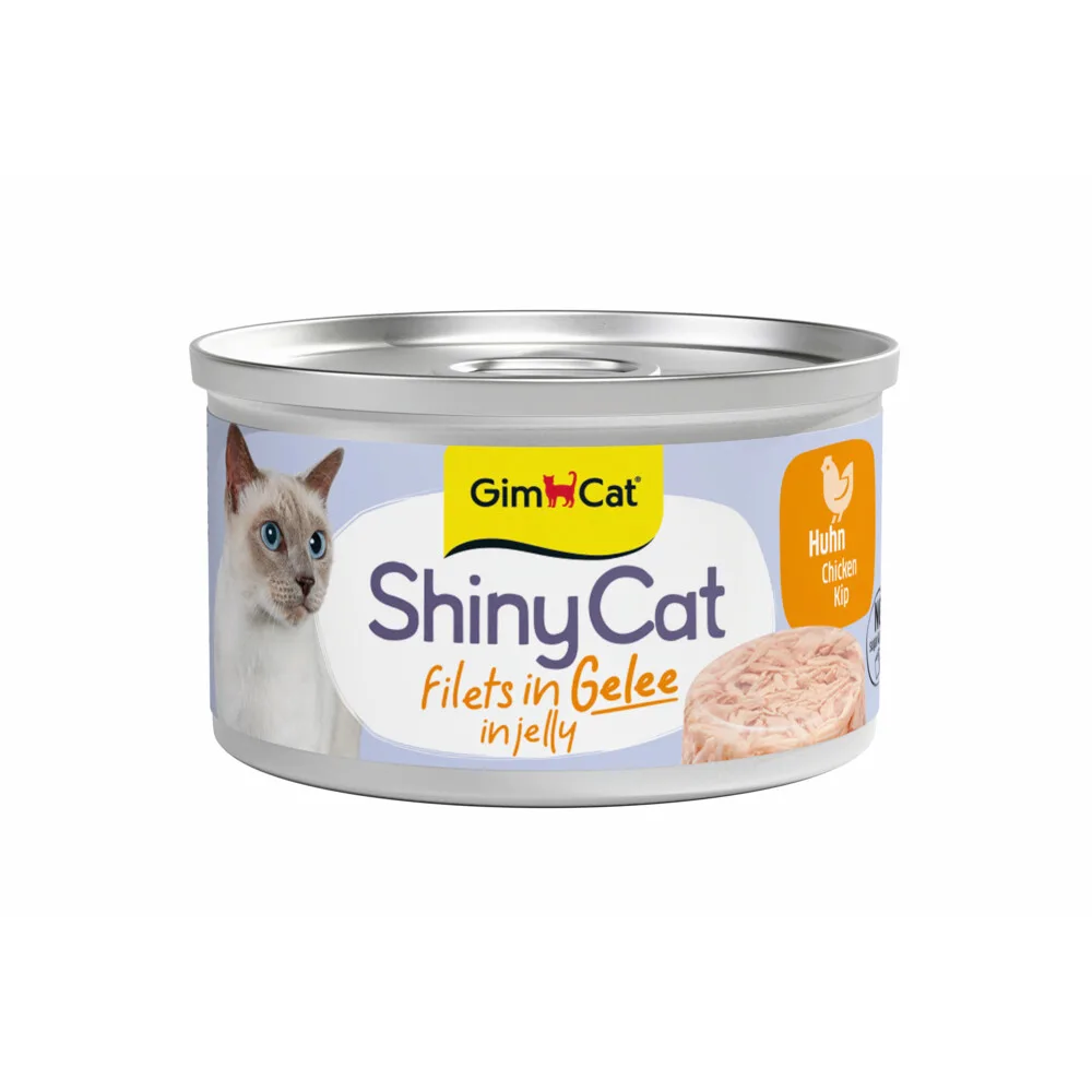 Kattenvoer Nat ShinyCat Filets in Jelly Kip 70 gr de GimCat – photo produit