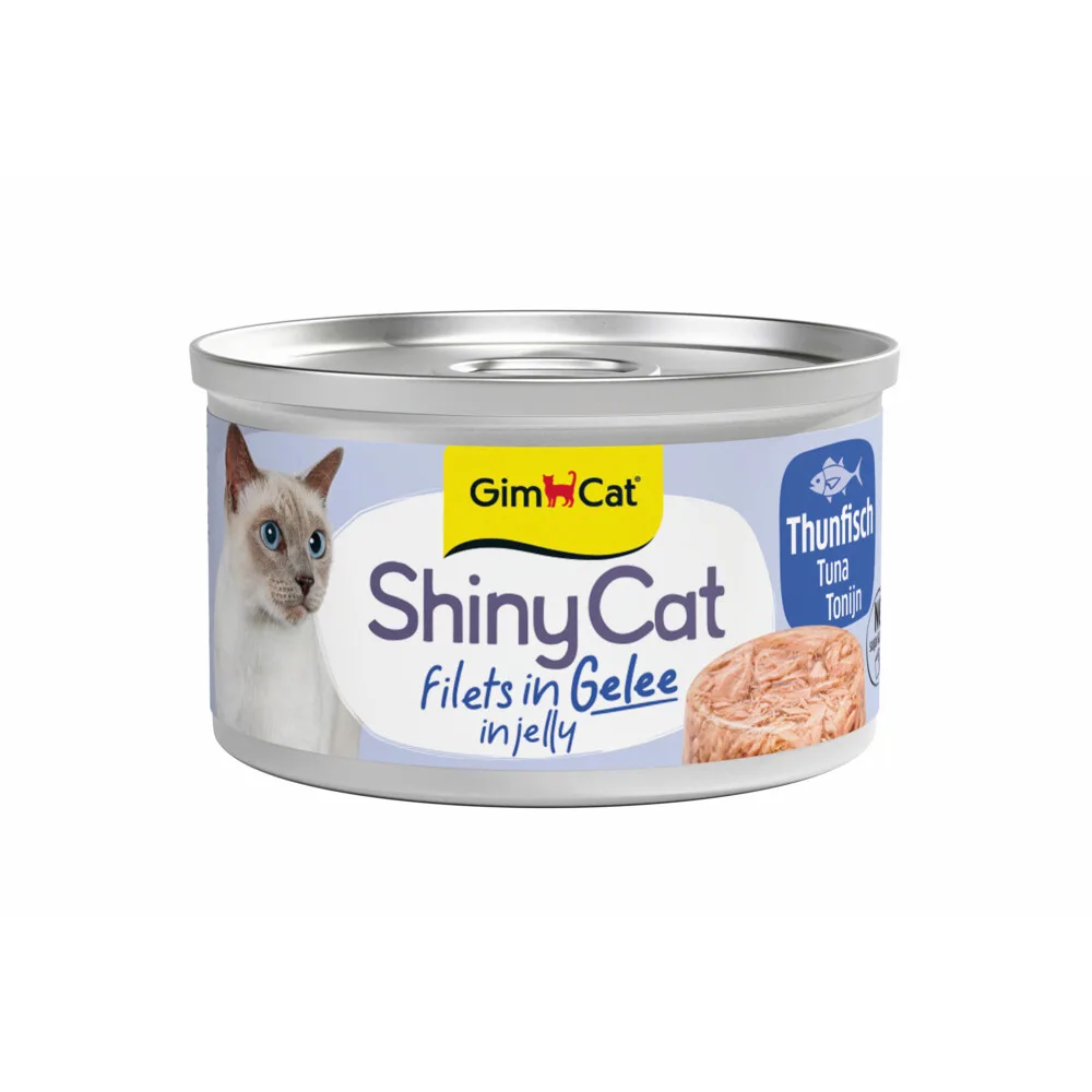 Kattenvoer Nat ShinyCat Filets in Jelly Tonijn 70 gr de GimCat – photo produit