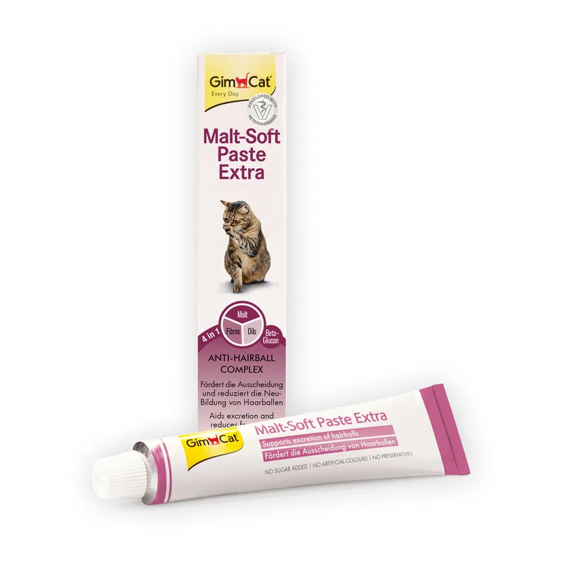 Malt-Soft Paste Extra, Anti-Haarball Katzensnack fördert die Haarballausscheidung 1 x 100 g von GimCat – Produktfoto