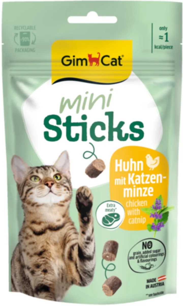 Mini Sticks - Kattensnack - Kip Kattenkruid 50 g de GimCat – photo produit
