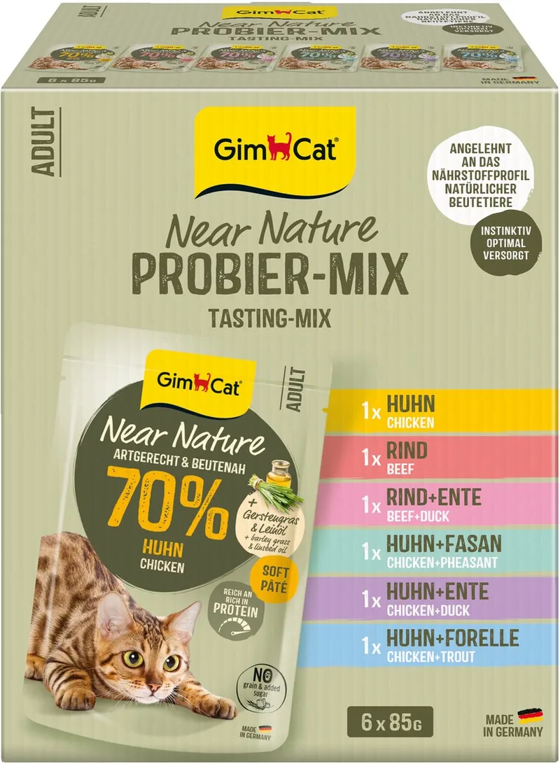 Near Nature Mix - Kattenvoer - 6 x 85 gr - Mixverpakking by GimCat – product photo