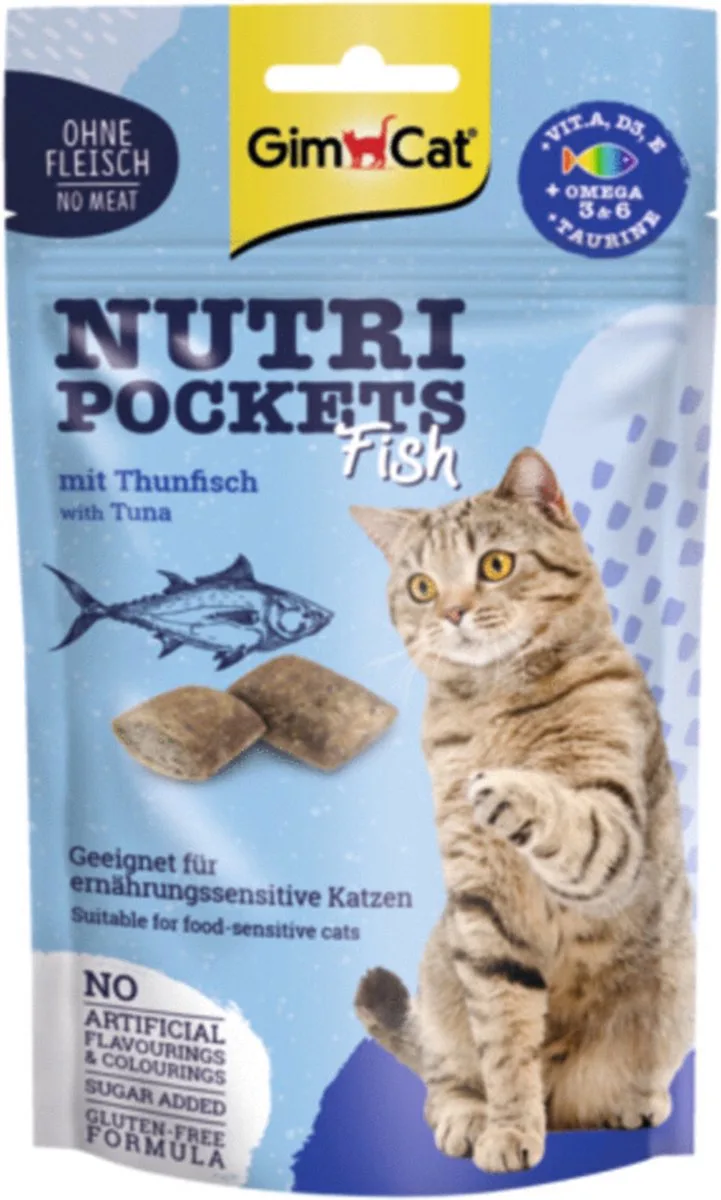 Nutri Pockets 60 g - Kattensnack - Tonijn von GimCat – Produktfoto