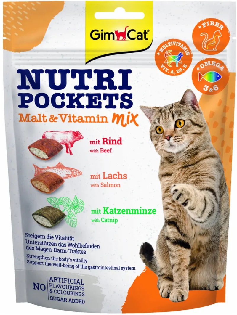 Nutri Pockets - Kattensnack - Malt 150 g fra GimCat – produktbillede