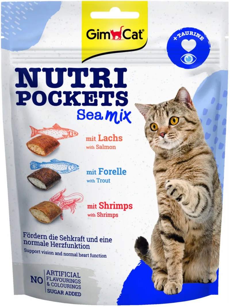 Nutri Pockets - Kattensnack - Mix Zeevis 150 g von GimCat – Produktfoto