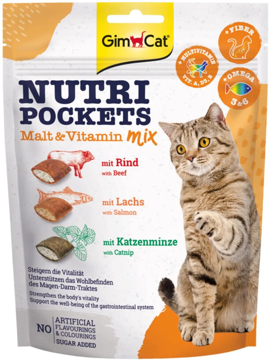 Nutri Pockets Multi-Vitamin Mix - 10 x 150 gr - Voordeelverpakking van GimCat – productfoto