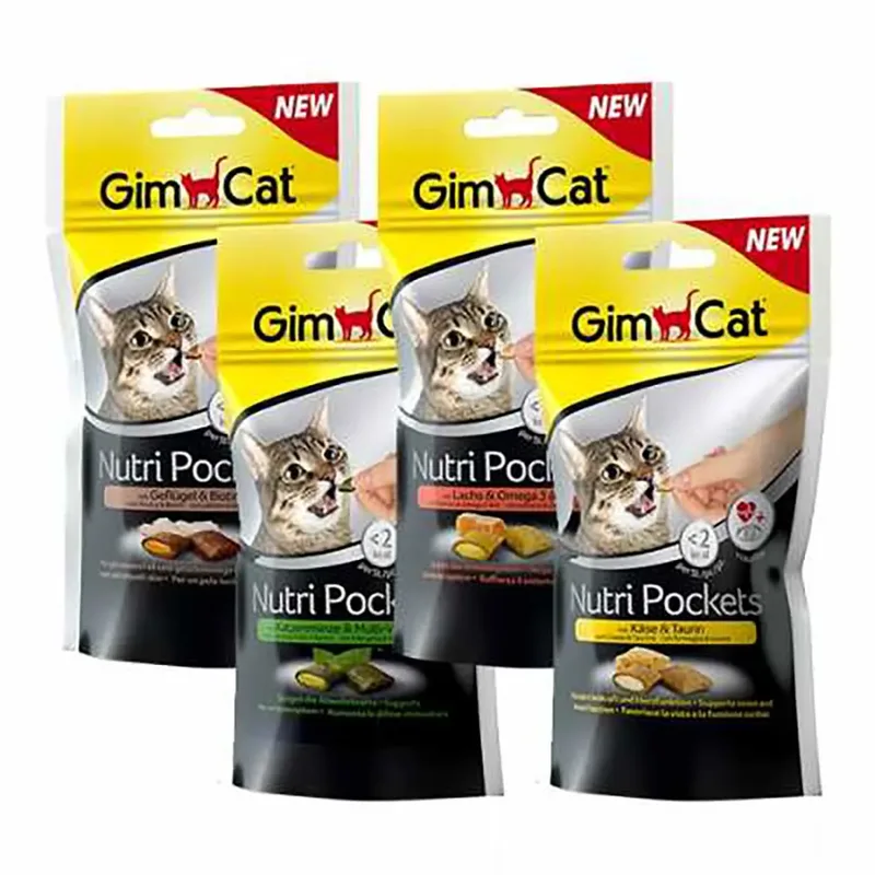 Nutri Pockets Rind-und Malz-katzensnack 60gr von GimCat – Produktfoto