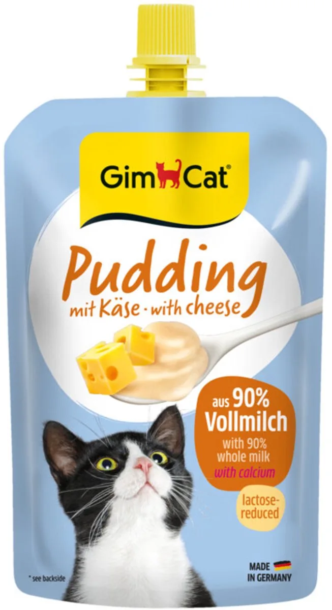 Pudding Kattensnack Kaas - 10 x 100 gr - Voordeelverpakking de GimCat – photo produit