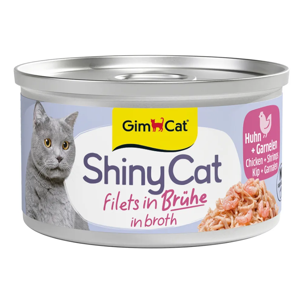 ShinyCat Kattenvoer 6 x 70 g - Kip & Garnalen by GimCat – product photo