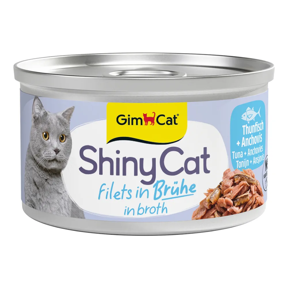ShinyCat Kattenvoer 6 x 70 g - Tonijn & Ansjovis by GimCat – product photo
