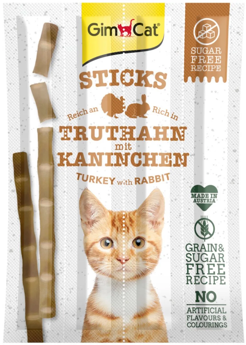 Sticks Kalkoen & Konijn - 4 Sticks - 24 stuks von GimCat – Produktfoto