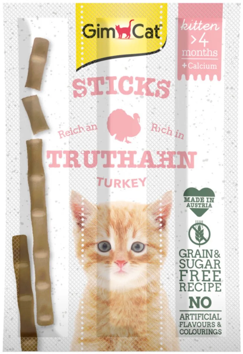 Sticks Kitten Kalkoen - 3 Sticks - 24 stuks von GimCat – Produktfoto
