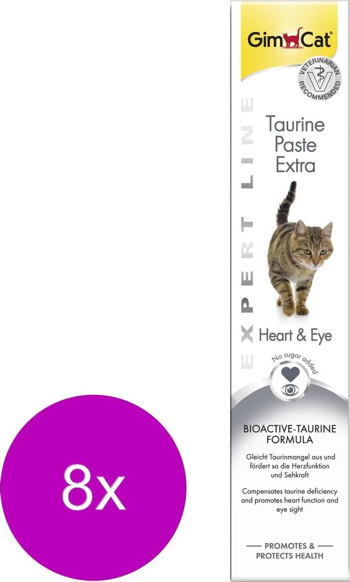 Taurine Pasta - Kattensnack - 8 x 50 g de GimCat – photo produit