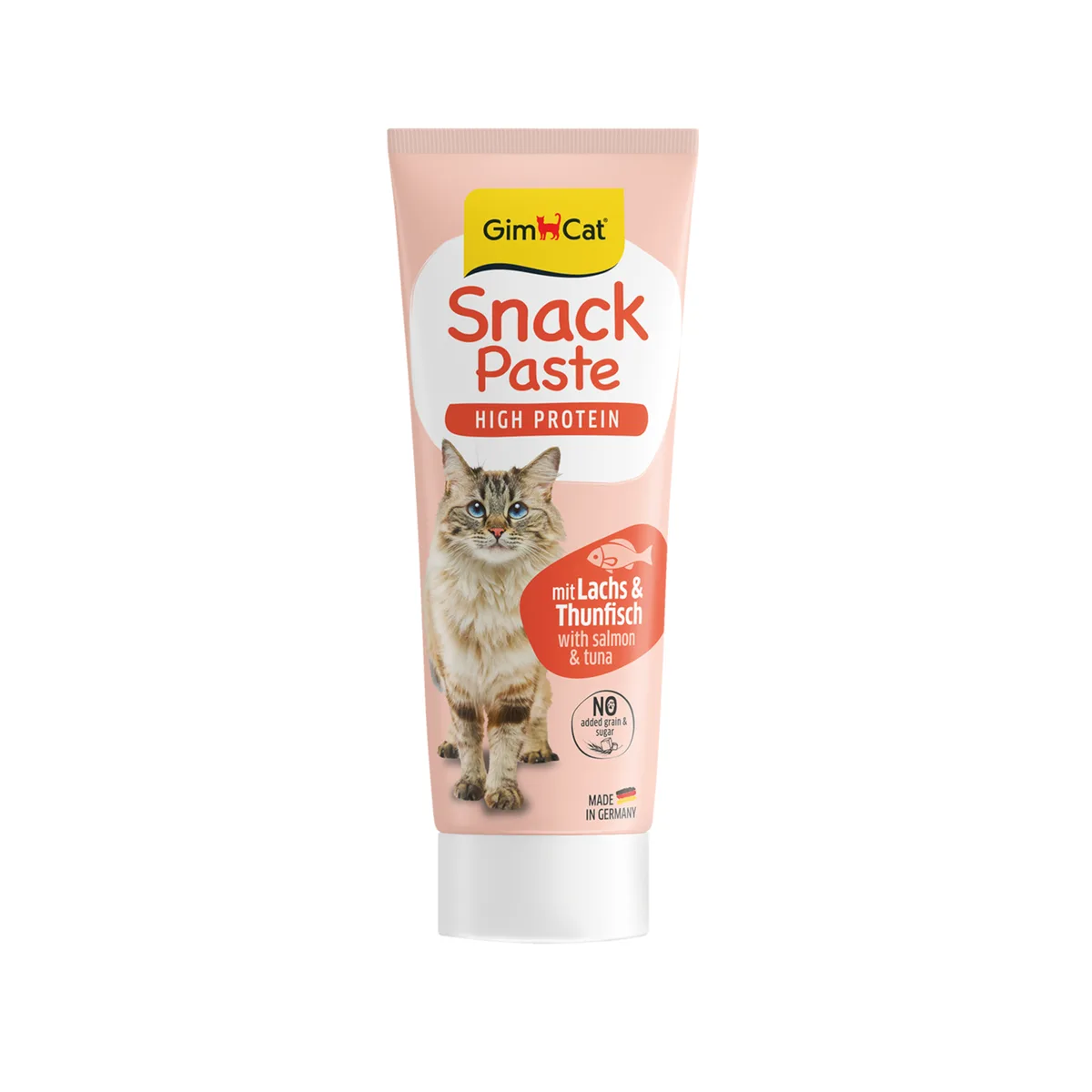 Voordeelpakket: 3x75g GimCat High Protein Snackpasta Zalm & Tonijn Katten snacks van GimCat – productfoto