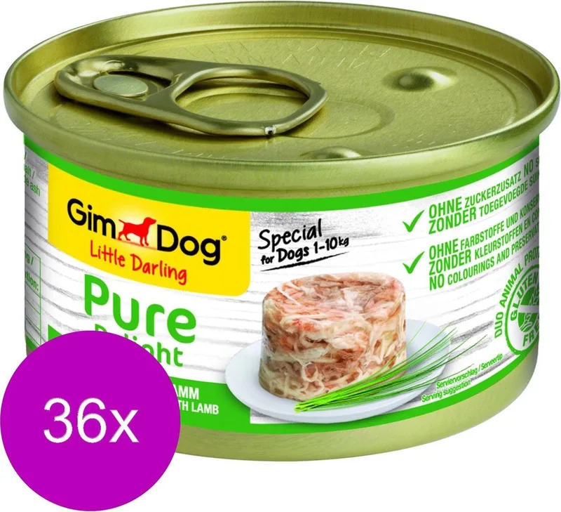 Little Darling Pure Delight - Kip&Lam - Hondenvoer - 36 x 85 g by GimDog – product photo